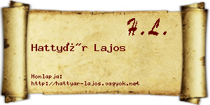 Hattyár Lajos névjegykártya